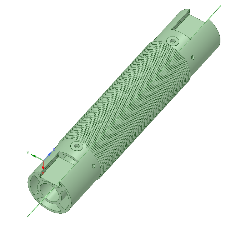 EFHW Loading Coil Former 3D Model